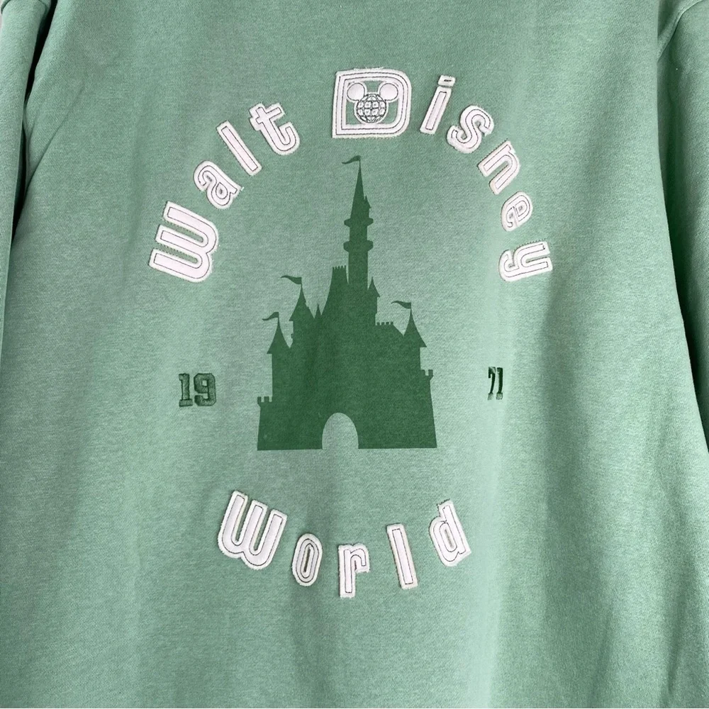 NWT Disney Parks Walt Disney World Logo and Castle Unisex Hoodie Green XXL - Picture 6 of 11